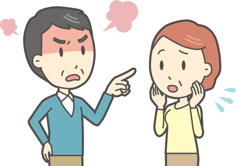 相手と話ができない絵